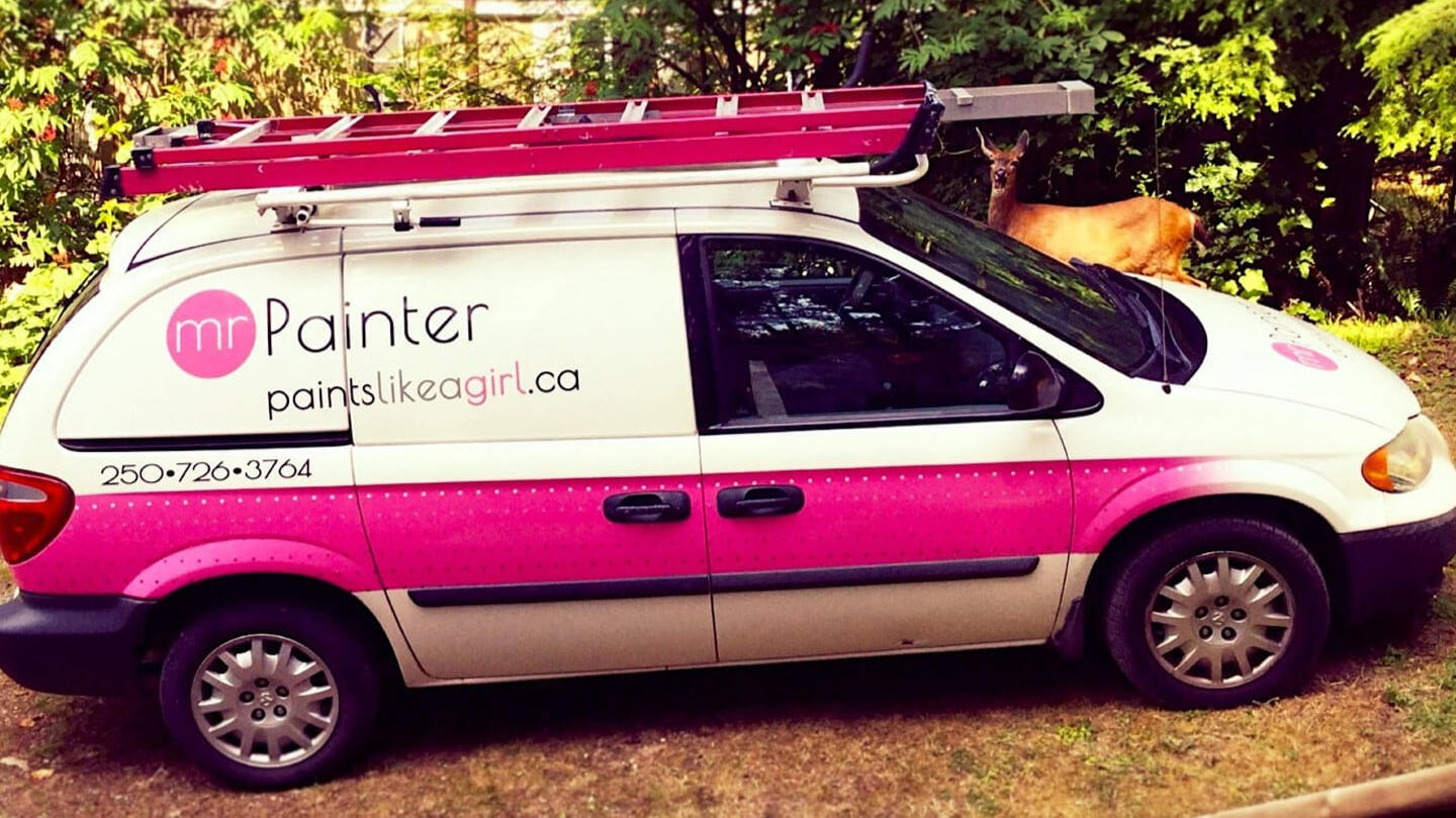 Mr Painter Van Bright Pink in Tofino and Ucluelet